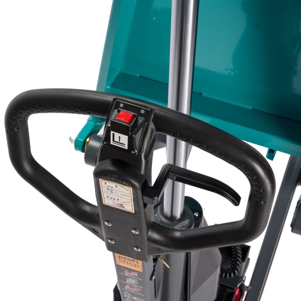 N° de l'image du produit 10 : Transpalette à ciseaux Ameise® PTM 1.0 électrohydraulique, capacité de charge 1 000 kg, longueur des fourches 1 150 mm, polyuréthane / nylon