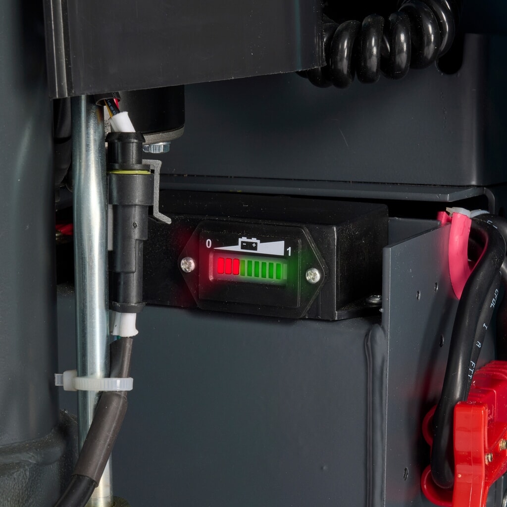 N° de l'image du produit 4 : Transpalette à ciseaux Ameise® PTM 1.0 électrohydraulique, capacité de charge 1 000 kg, longueur des fourches 1 150 mm, polyuréthane / nylon
