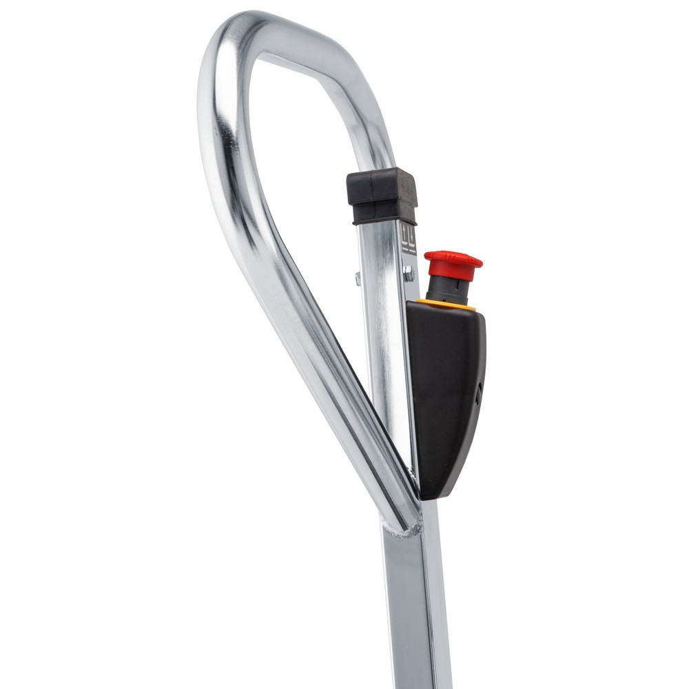 N° de l'image du produit 2 : Transpalette à ciseaux en acier inoxydable Jungheinrich AMX I15e, capacité de charge 1 500 kg, longueur des fourches 1 200 mm, nylon