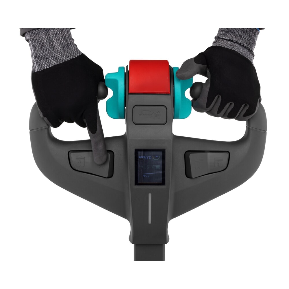 N° de l'image du produit 7 : Transpalette électrique Jungheinrich AME 15, capacité de charge 1 500 kg, longueur de fourche 1 150 mm, galets tandem