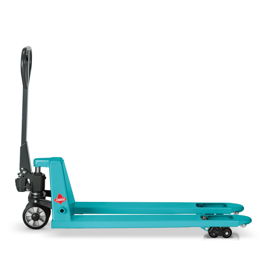 N° de l'image du produit 8 : Transpalette manuel Ameise® PTM 2.0, capacité de charge 2 000 kg, longueur de fourche 1 150 mm, caoutchouc plein / polyuréthane, galets tandem