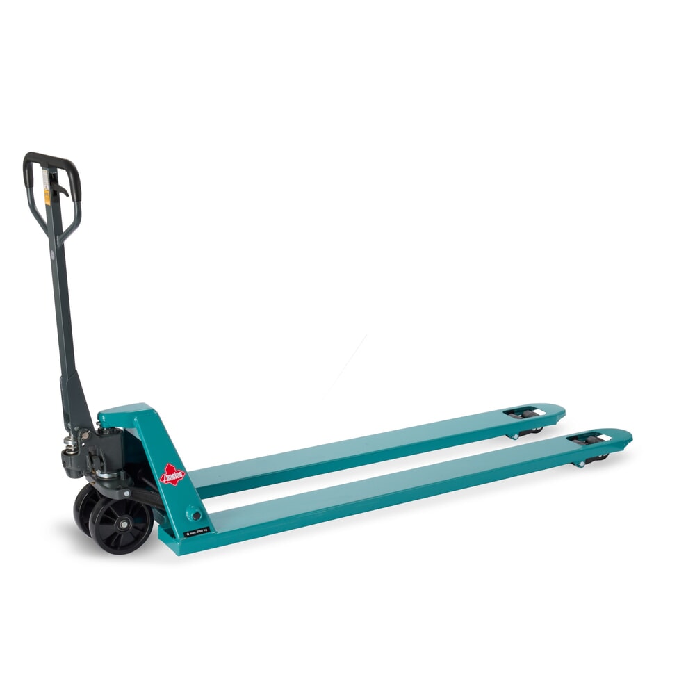 N° de l'image du produit 1 : Transpalette manuel Ameise® PTM 2.0, capacité de charge 2 000 kg, longueur de fourche 1 500 mm, nylon, galets tandem
