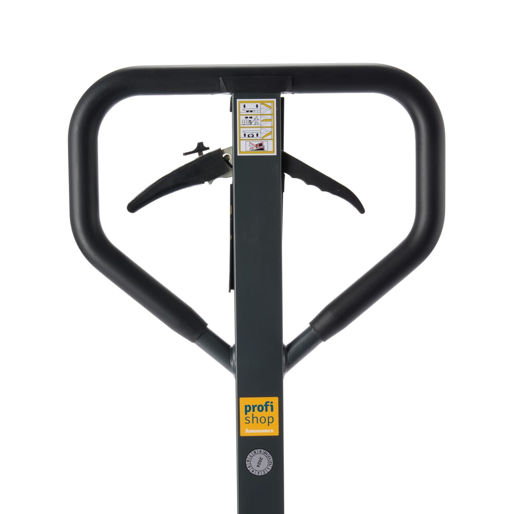 N° de l'image du produit 3 : Transpalette manuel Ameise® PTM 2.5 avec frein à main, capacité de charge 2 500 kg, longueur des fourches 1 150 mm, caoutchouc plein / polyuréthane