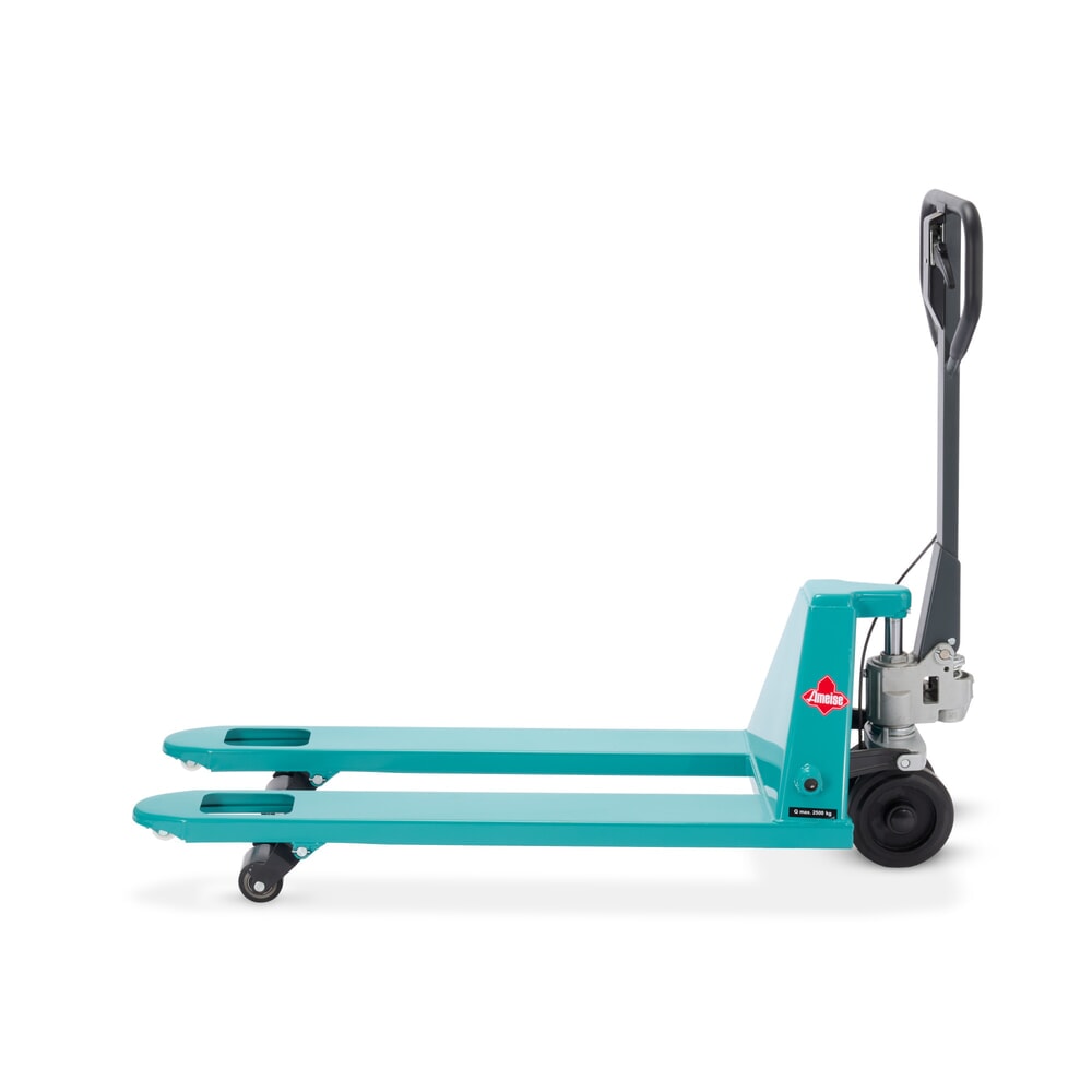 N° de l'image du produit 6 : Transpalette manuel Ameise® PTM 2.5 avec frein à main, capacité de charge 2 500 kg, longueur des fourches 1 150 mm, caoutchouc plein / polyuréthane