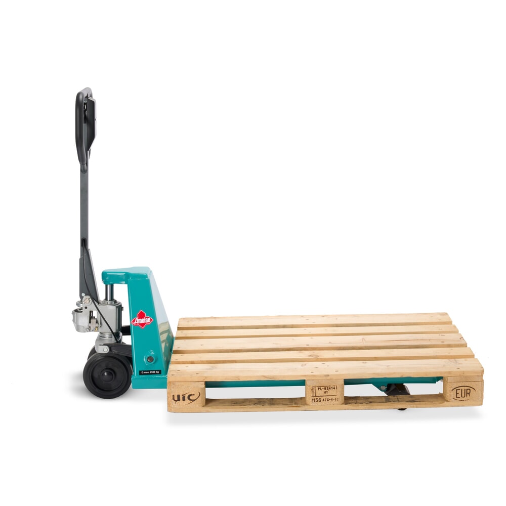 N° de l'image du produit 7 : Transpalette manuel Ameise® PTM 2.5 avec frein à main, capacité de charge 2 500 kg, longueur des fourches 1 150 mm, caoutchouc plein / polyuréthane