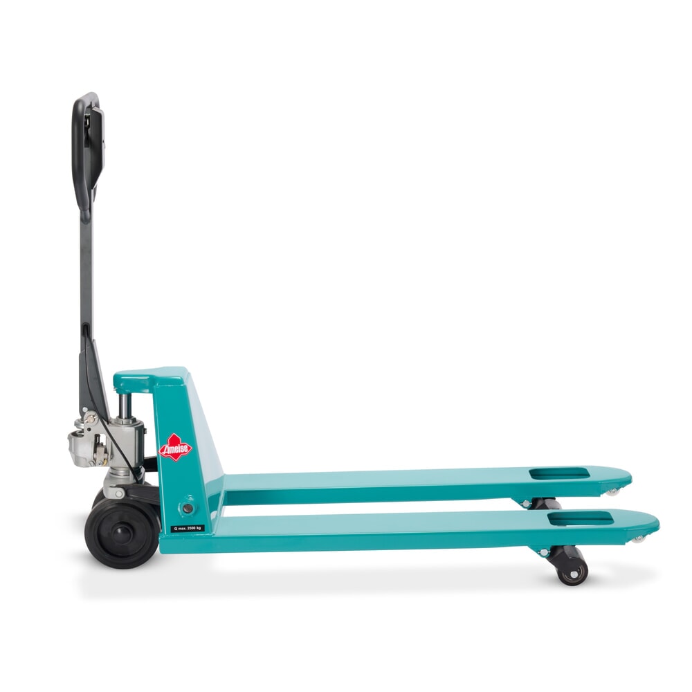 N° de l'image du produit 8 : Transpalette manuel Ameise® PTM 2.5 avec frein à main, capacité de charge 2 500 kg, longueur des fourches 1 150 mm, caoutchouc plein / polyuréthane
