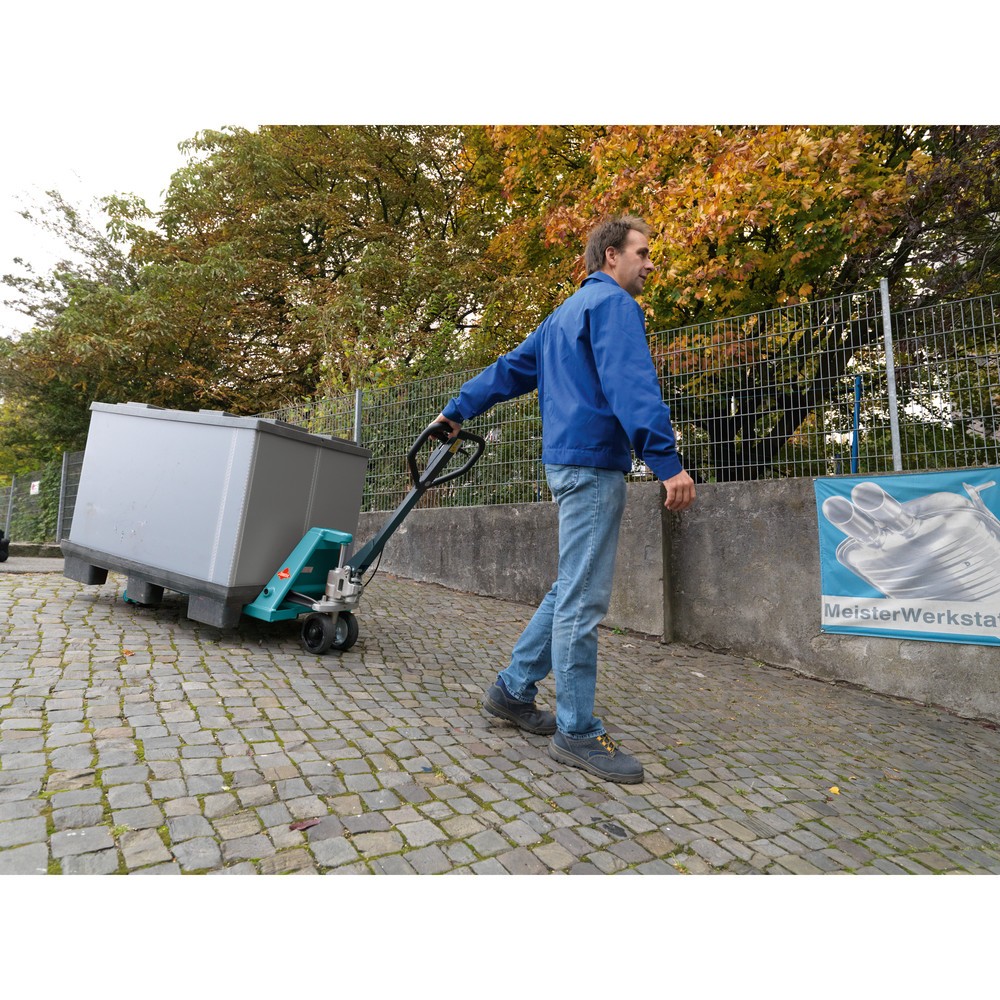 N° de l'image du produit 11 : Transpalette manuel Ameise® PTM 2.5 avec frein à main, capacité de charge 2 500 kg, longueur des fourches 1 150 mm, caoutchouc plein / polyuréthane