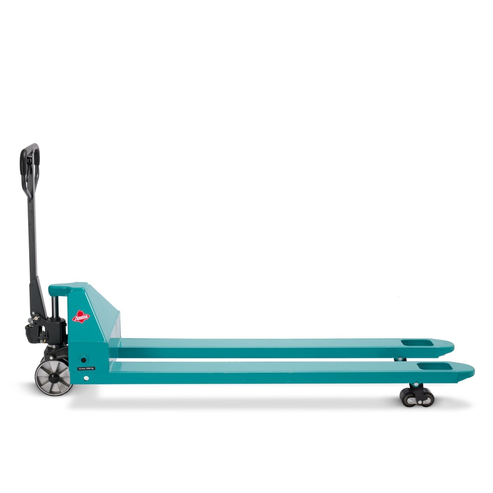 N° de l'image du produit 8 : Transpalette manuel Ameise® PTM 3.5, capacité de charge 3 500 kg, longueur de fourche 1 800 mm, polyuréthane, galets tandem