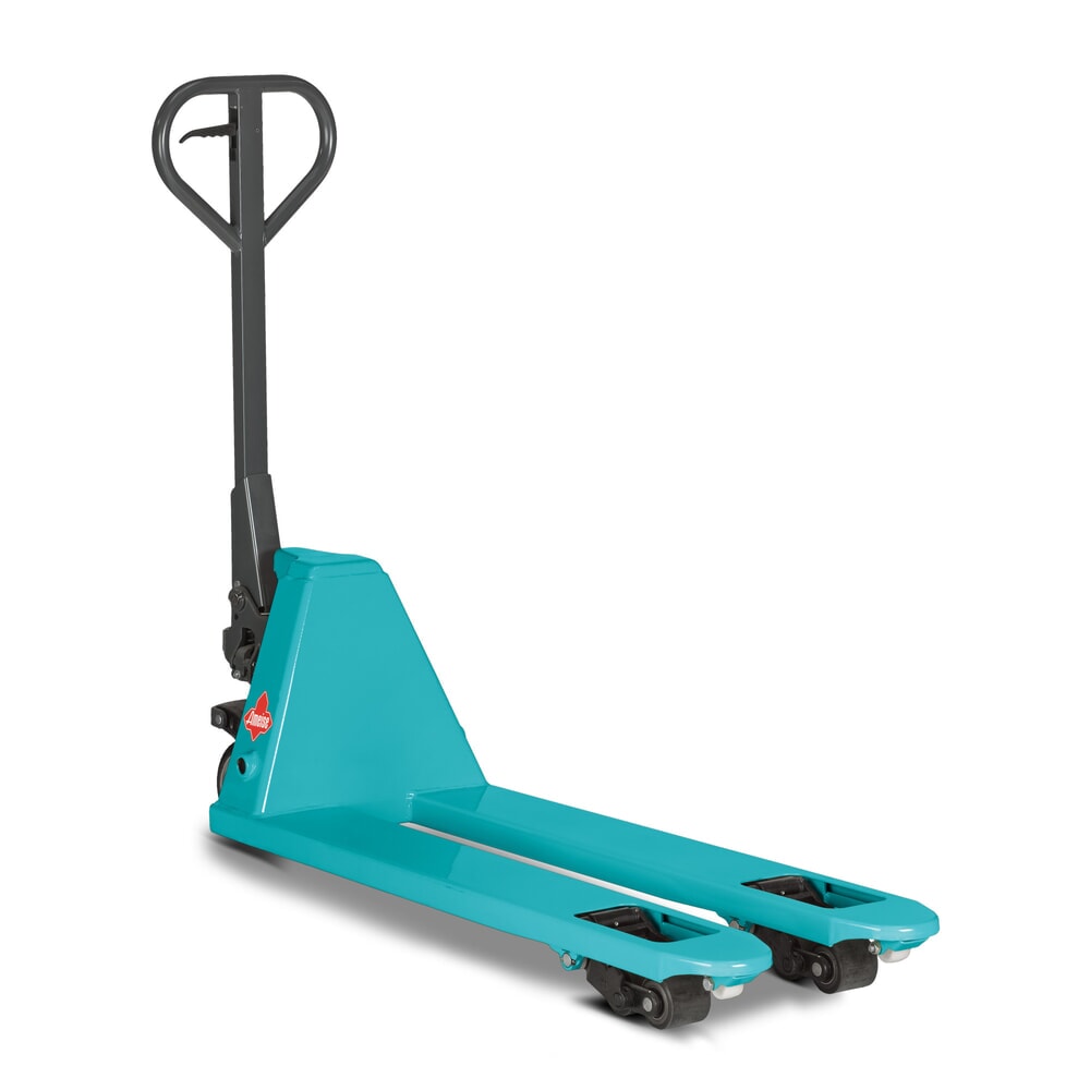 Illustration du produit: Transpalette manuel étroit Ameise® PTM 2.0 Narrow, capacité de charge 2 000 kg, longueur des fourches 1 150 mm, largeur de prise des fourches 450 mm, caoutchouc plein / polyuréthane