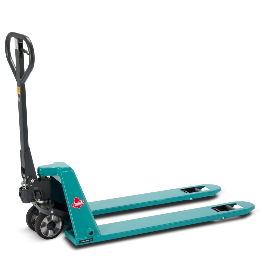 Transpalette manuel surbaissé Ameise® PTM 1.5 Low, capacité de charge 1 500 kg, longueur des fourches 1 150 mm, caoutchouc plein / polyuréthane Illustration du produit: Transpalette manuel surbaissé Ameise® PTM 1.5 Low, capacité de charge 1 500 kg, longueur des fourches 1 150 mm, caoutchouc plein / polyuréthane