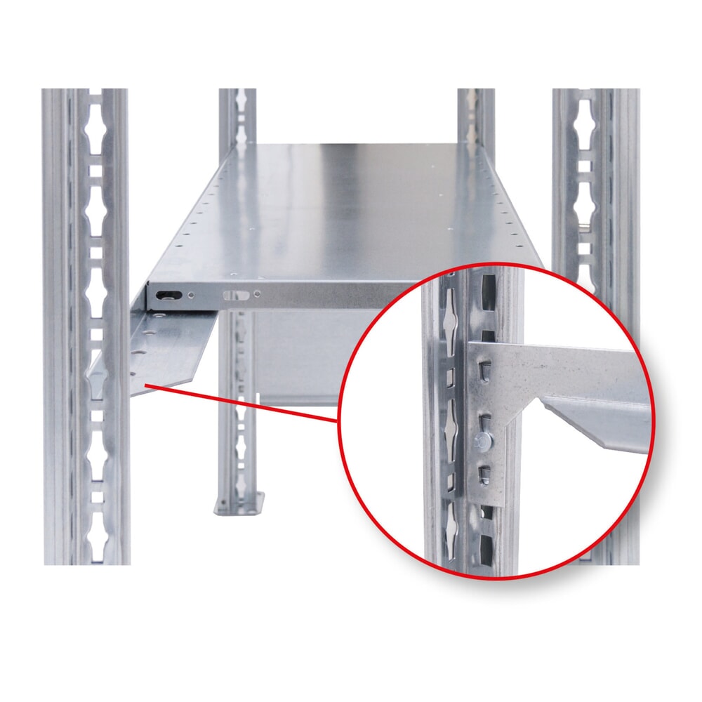 N° de l'image du produit 3 : Traverse longitudinale pour rayonnage à tablettes SCHULTE, galvanisée, largeur 750 mm, convient pour tablette MULTIplus250/330