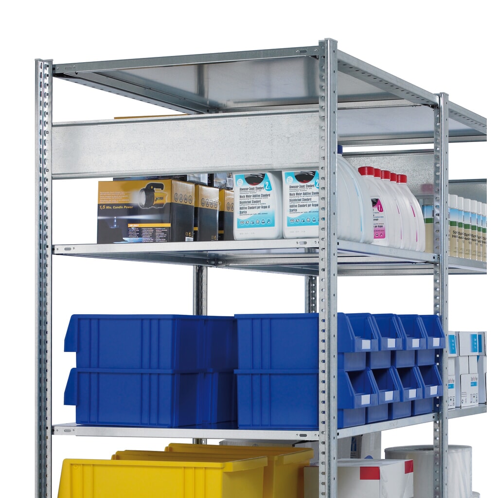 N° de l'image du produit 2 : Traverse longitudinale pour rayonnage à tablettes SCHULTE, galvanisée, largeur 750 mm, convient pour tablette MULTIplus85/150