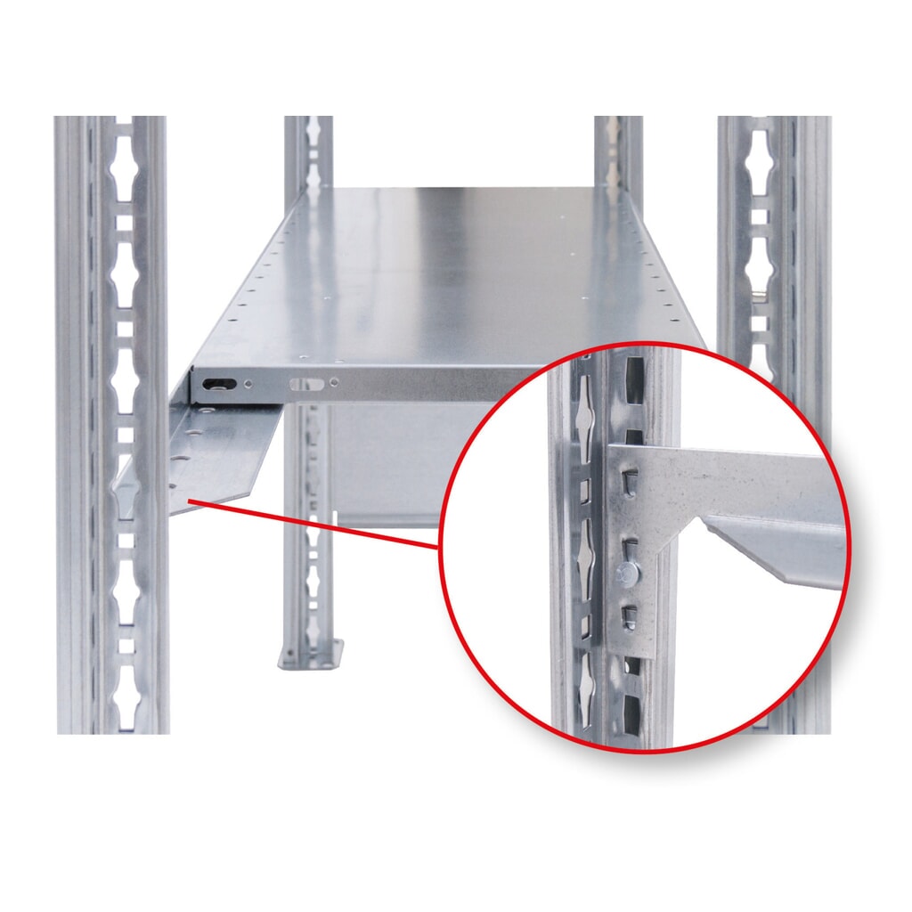 N° de l'image du produit 3 : Traverse longitudinale pour rayonnage à tablettes SCHULTE, galvanisée, largeur 1 000 mm, convient pour tablette MULTIplus85/150