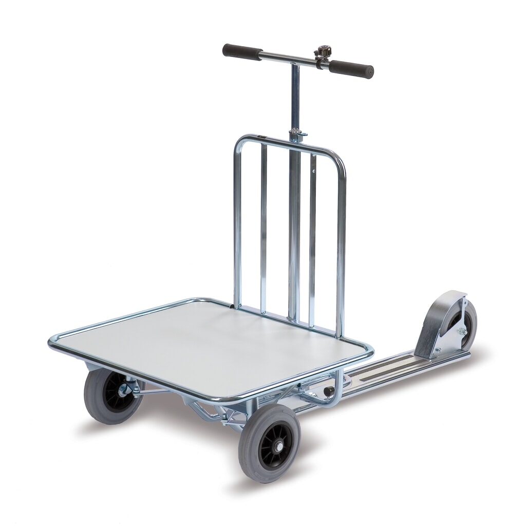Trottinette industrielle PREMIUM Ergobjörn avec surface de chargement, sans cadre Illustration du produit: Trottinette industrielle PREMIUM Ergobjörn avec surface de chargement, sans cadre