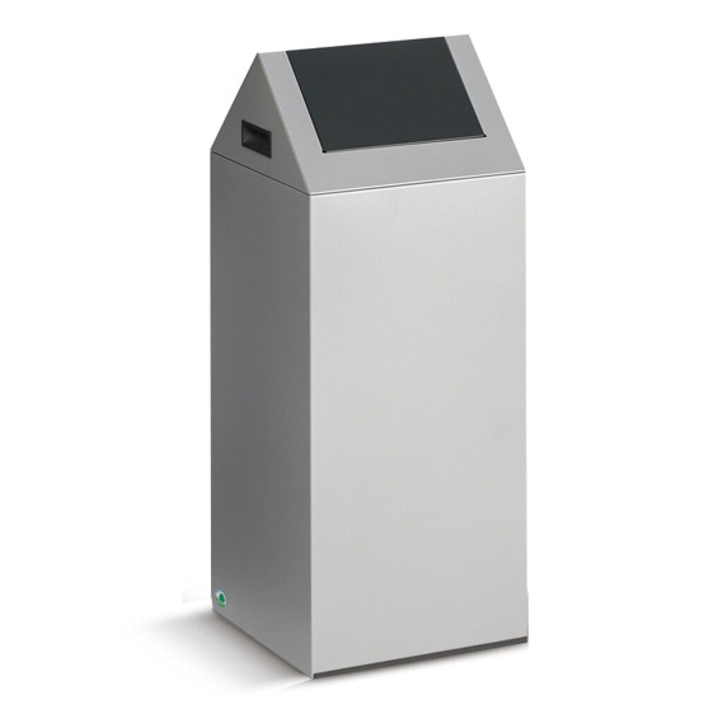 Illustration du produit: VAR® Collecteur de déchets, 60 litres, autoextinguible, corps gris clair, couvercle anthracite