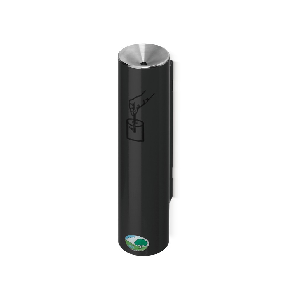 Illustration du produit: VAR® Cendrier de sécurité, auto-extinguible, fixation murale ou sur tube, gris-noir
