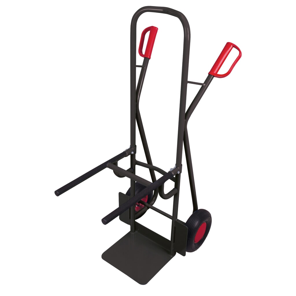 Illustration du produit: Diable pour chaises VARIOfit® en acier, capacité de charge 250 kg, pelle L x P 320 x 250 mm, pneumatique, gris anthracite