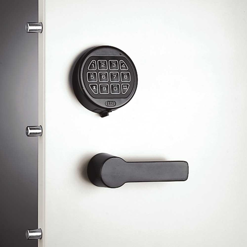 Illustration du produit: Verrou électronique pour armoire de sécurité C+P, avec clavier tactile, noir