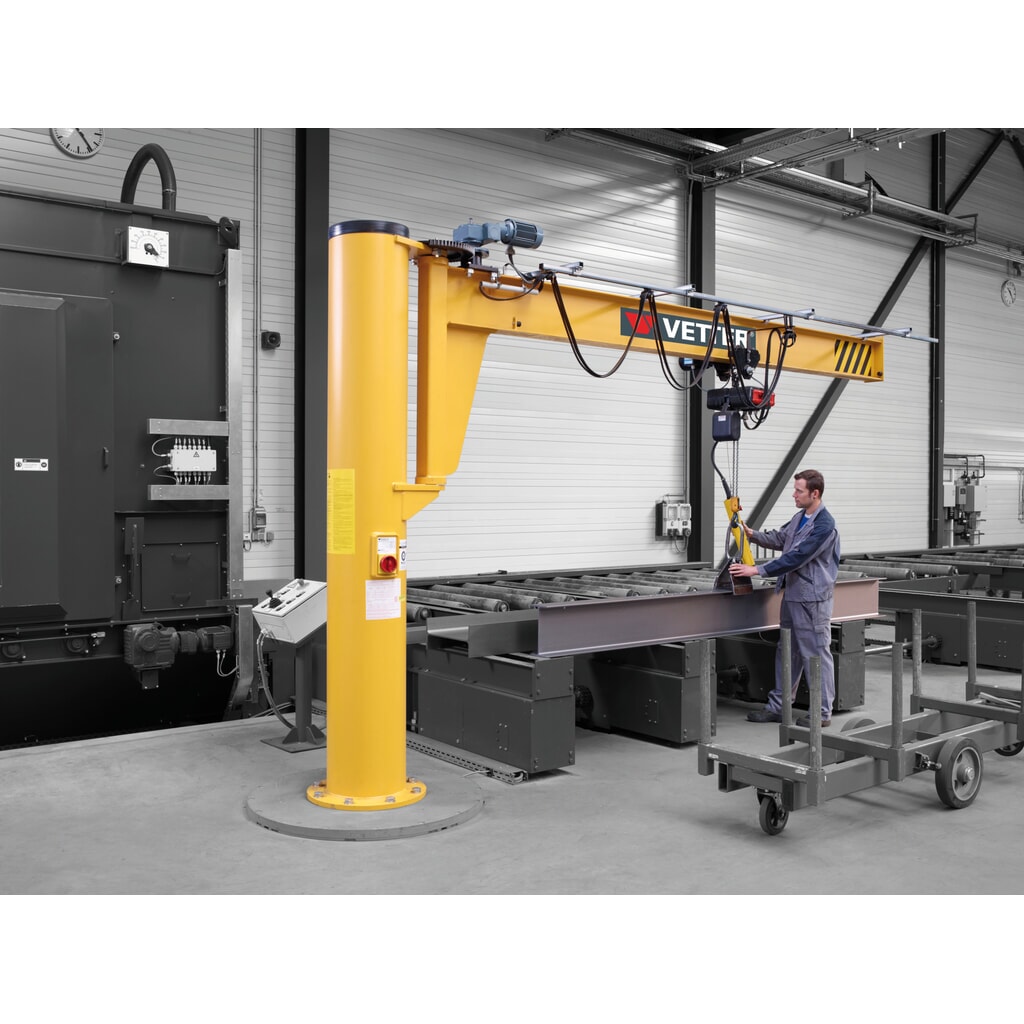 N° de l'image du produit 4 : VETTER® Potence, palan électrique à chaîne LIFTKET compris, version murale, construction basse, portée 3 000 mm, capacité de charge 125 kg