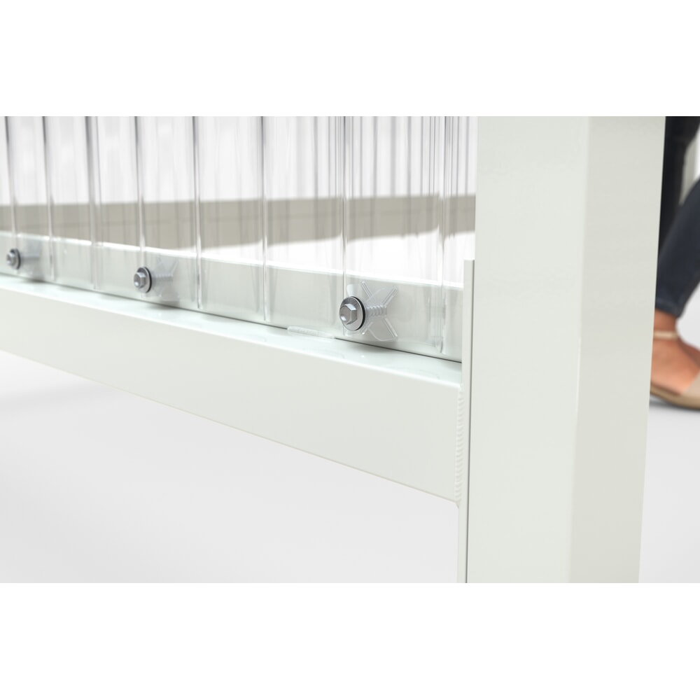 N° de l'image du produit 3 : Abri fumeur BASIC, pour 5 personnes, gris-blanc
