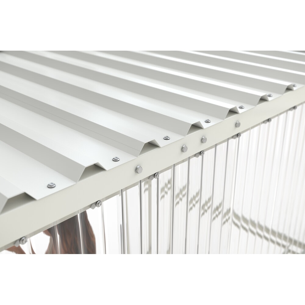 N° de l'image du produit 4 : Abri fumeur BASIC, pour 5 personnes, gris-blanc