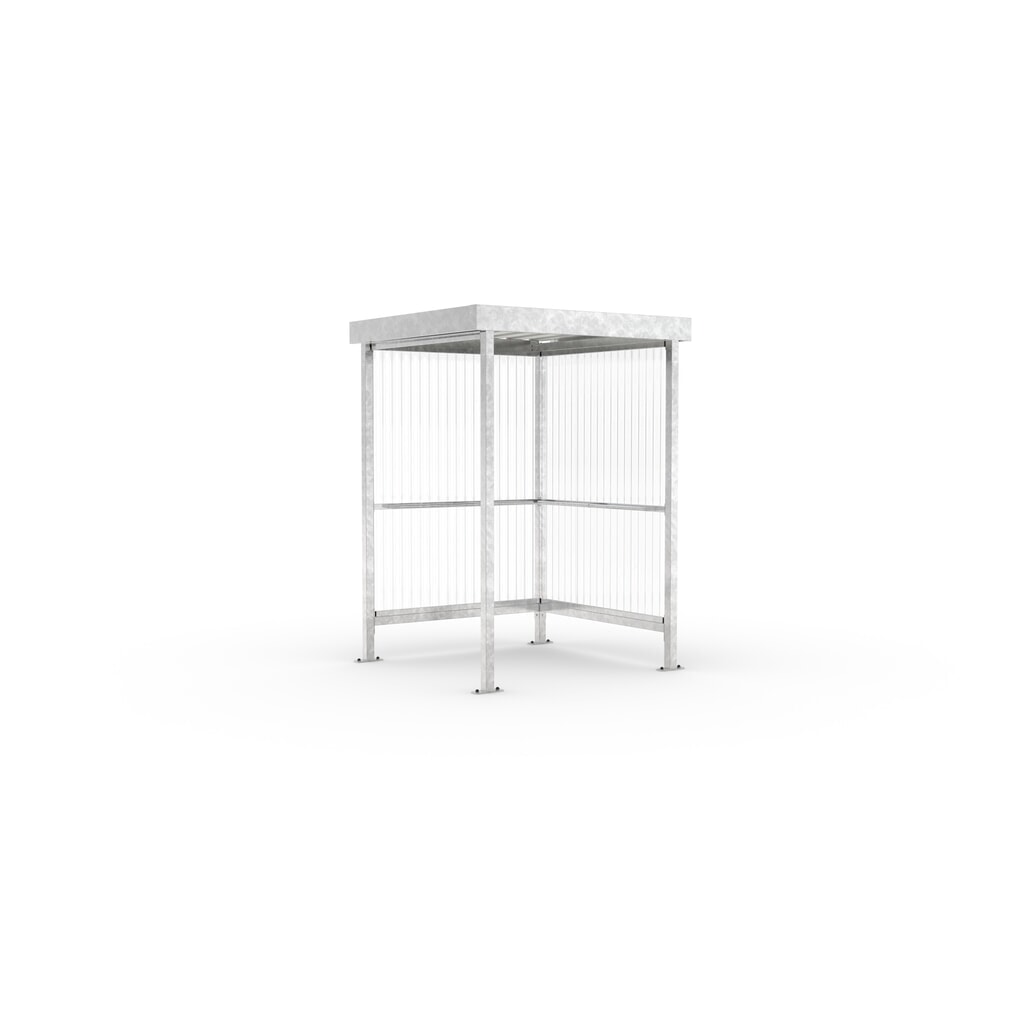 wsm® Abri fumeurs à, pour 2-3 personnes, galvanisé Illustration du produit: wsm® Abri fumeurs à, pour 2-3 personnes, galvanisé