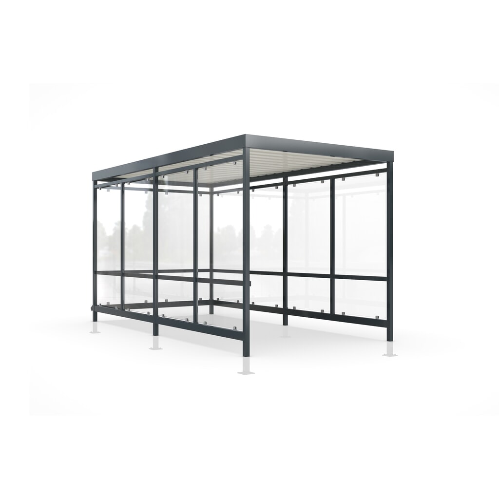Illustration du produit: Abri à caddies wsm® KÖLN, livré monté, 10 éléments, sans préparation pour l'éclairage