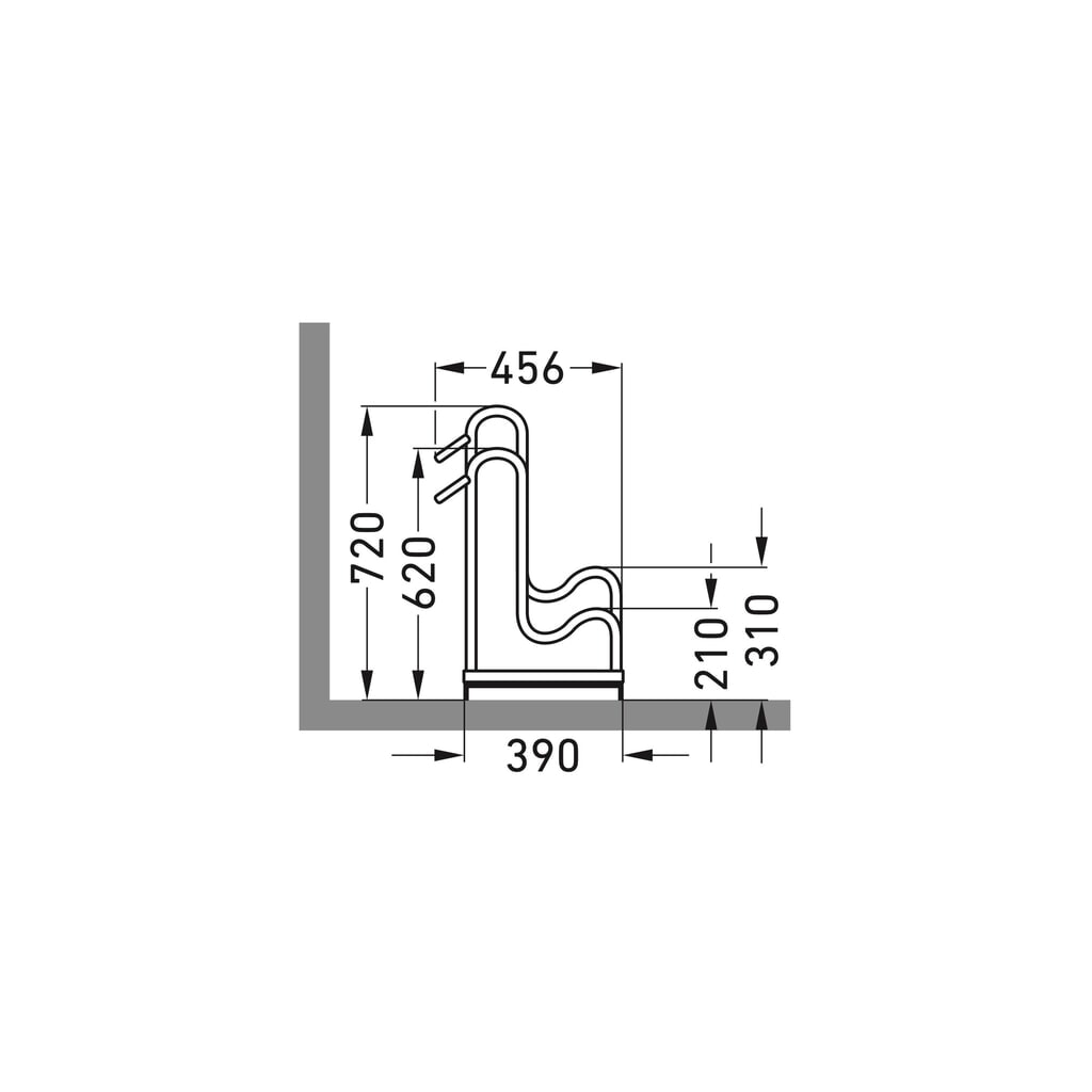 N° de l'image du produit 6 : Range-vélo wsm® 4000 BR, unilatéral, galvanisé à chaud, écart entre les roues 390 mm, 3 places