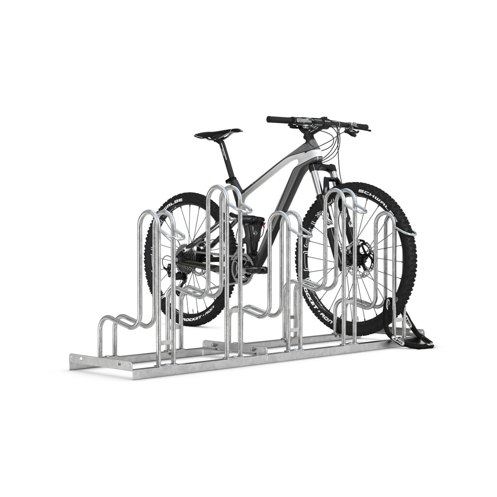 N° de l'image du produit 8 : Range-vélo wsm® 4000 BR, unilatéral, galvanisé à chaud, écart entre les roues 390 mm, 5 places