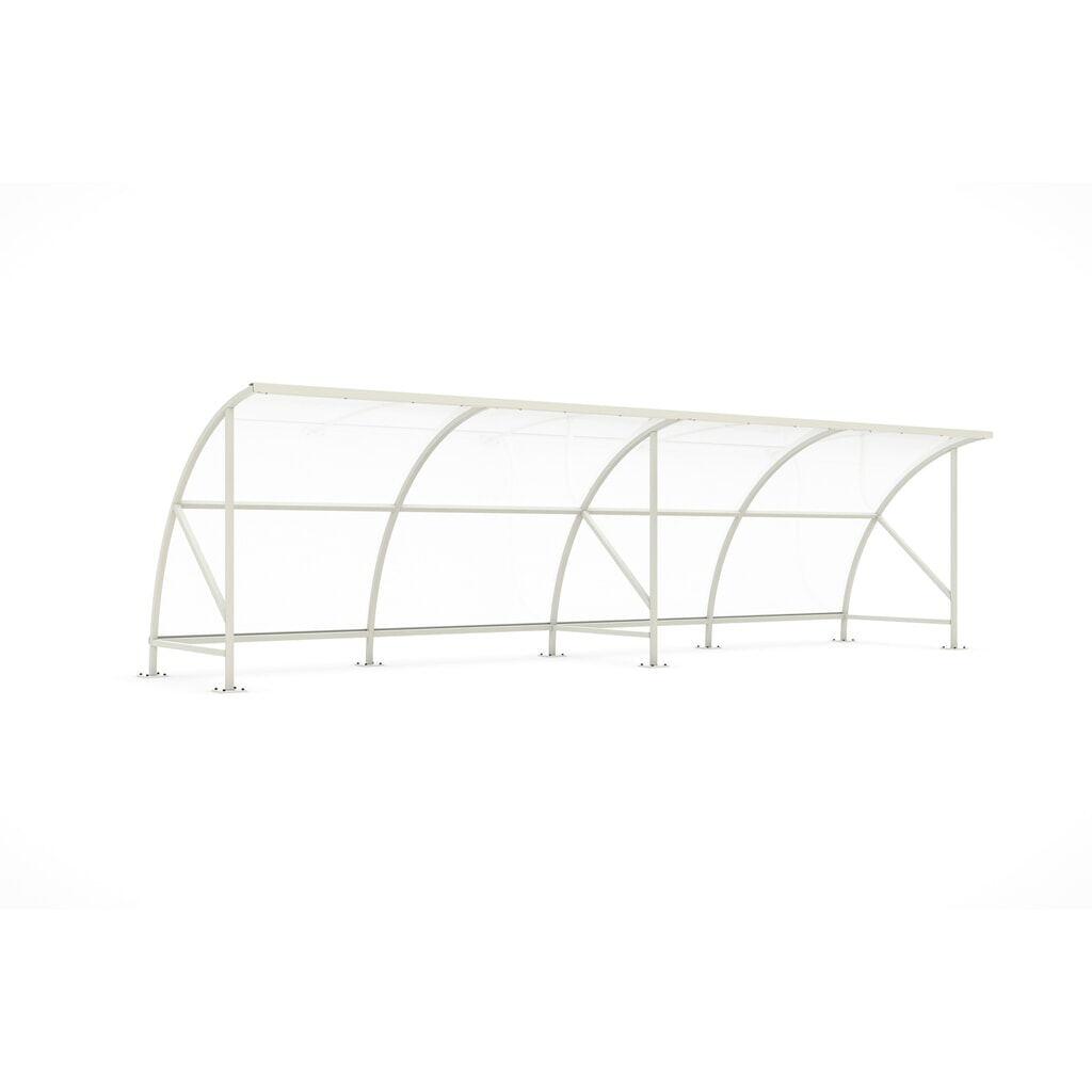 Illustration du produit: Abri wsm® BAMBERG en arc de cercle, largeur 8 250 mm, gris-blanc
