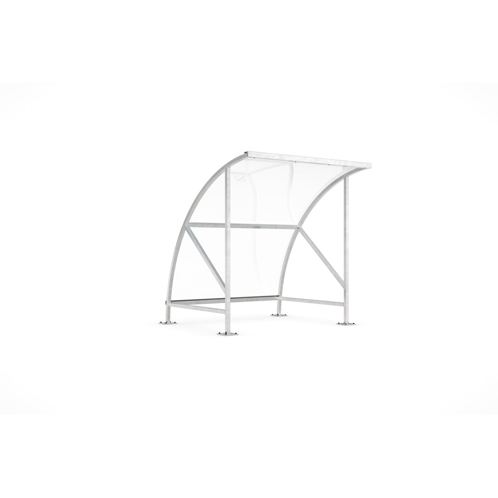 Illustration du produit: Abri wsm® BAMBERG en arc de cercle, largeur 2 090 mm, galvanisé à chaud
