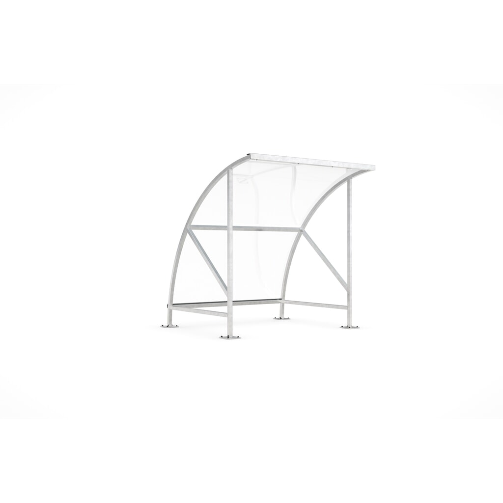 Illustration du produit: Abri wsm® BAMBERG en arc de cercle, largeur 2 090 mm, galvanisé à chaud