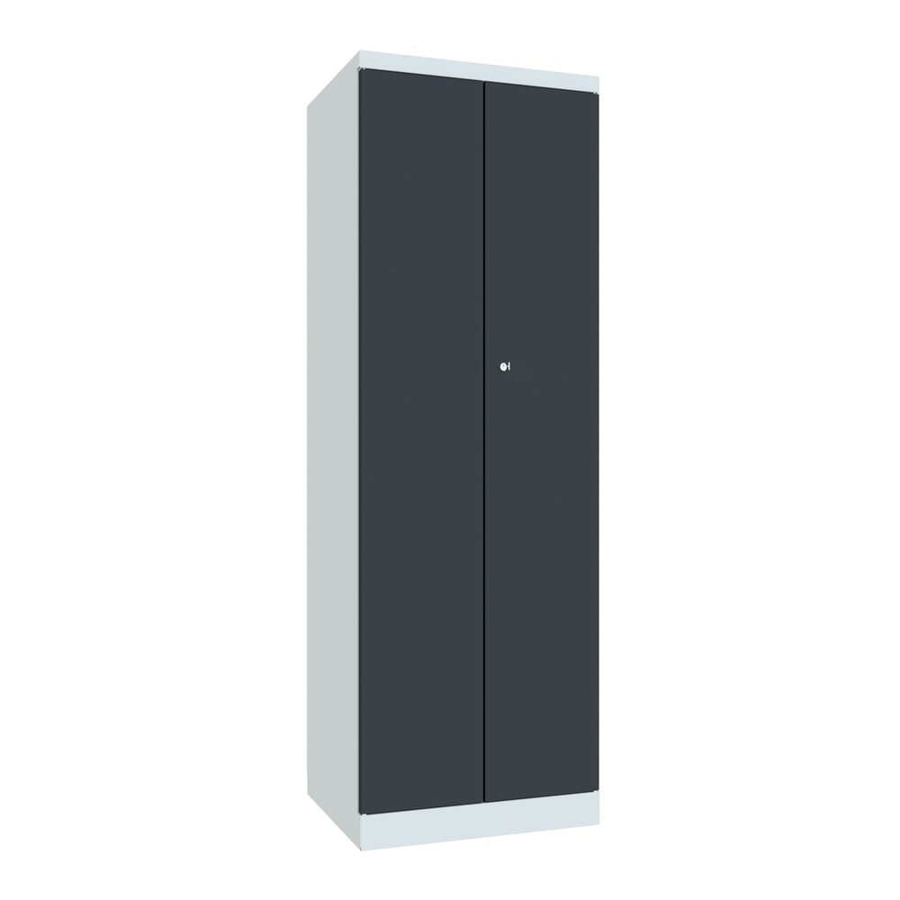 Product afbeelding: Garderobekast PAVOY met openslaande deuren, hxbxd 1.800 x 600 x 500, tezamen vergrendelbaar, antracietgrijs, lichtgrijs
