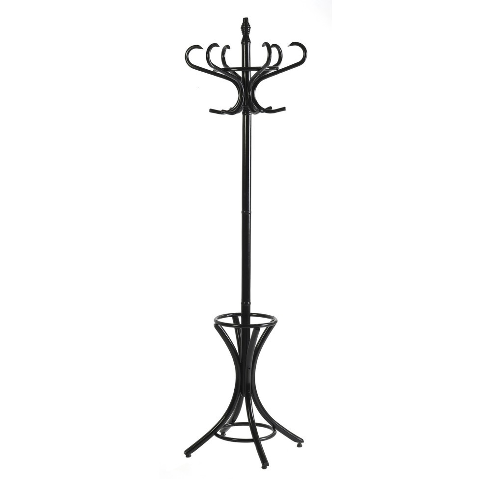 Produktabbildung Nr. 1: Garderobestandaard Bistro, vrijstaand, van hout, 12 haken, zwart