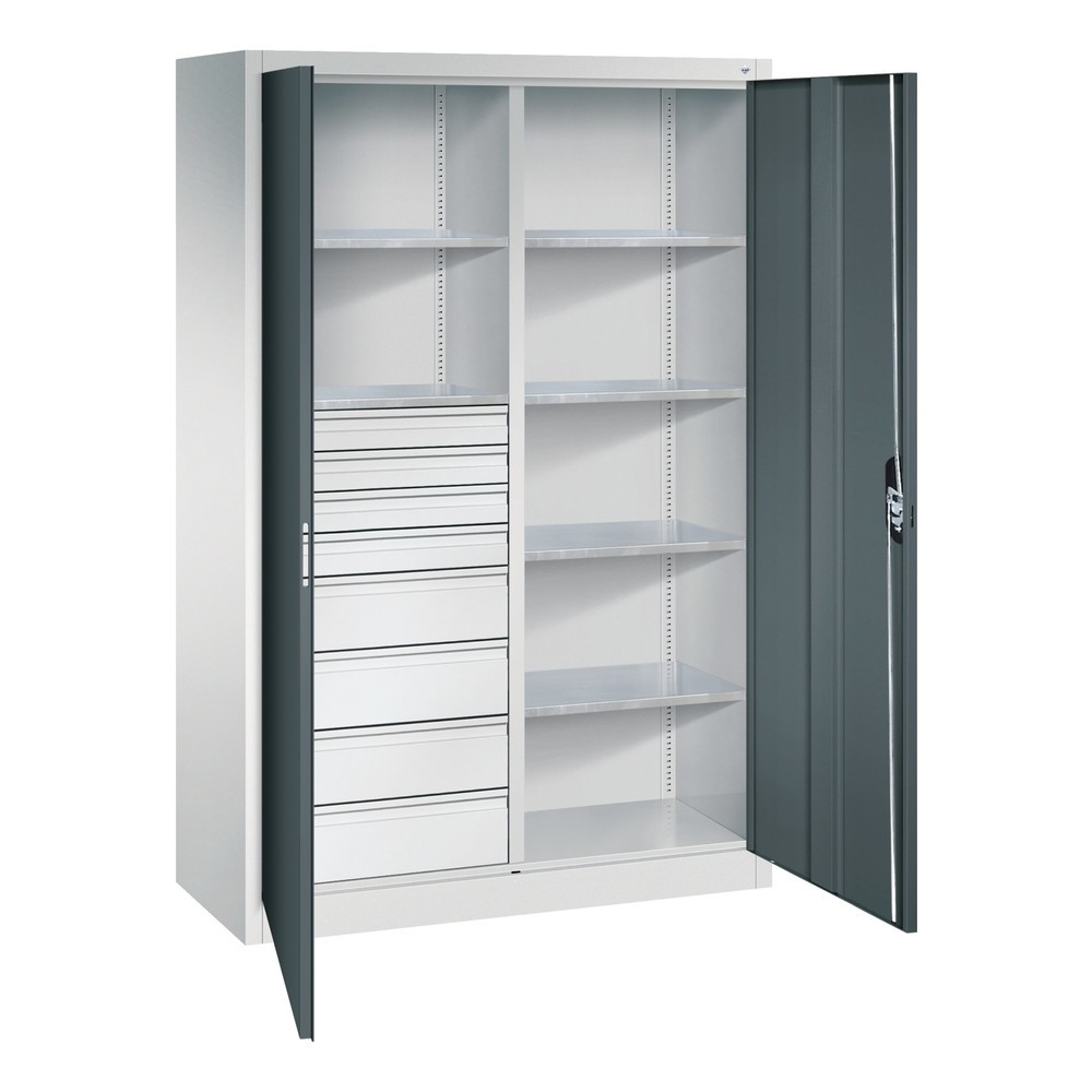 Produktabbildung Nr. 6: Gereedschapskast C+P, laden 4x86 + 4x174 mm, 6 legborden, breedte 1.200 mm, lichtgrijs, antracietgrijs