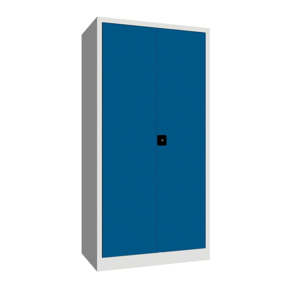 Produktabbildung Nr. 1: Grote draaideurkast PAVOY, 4 legborden, hxbxd 1.950 x 1.000 x 600 mm, gentiaanblauw, lichtgrijs
