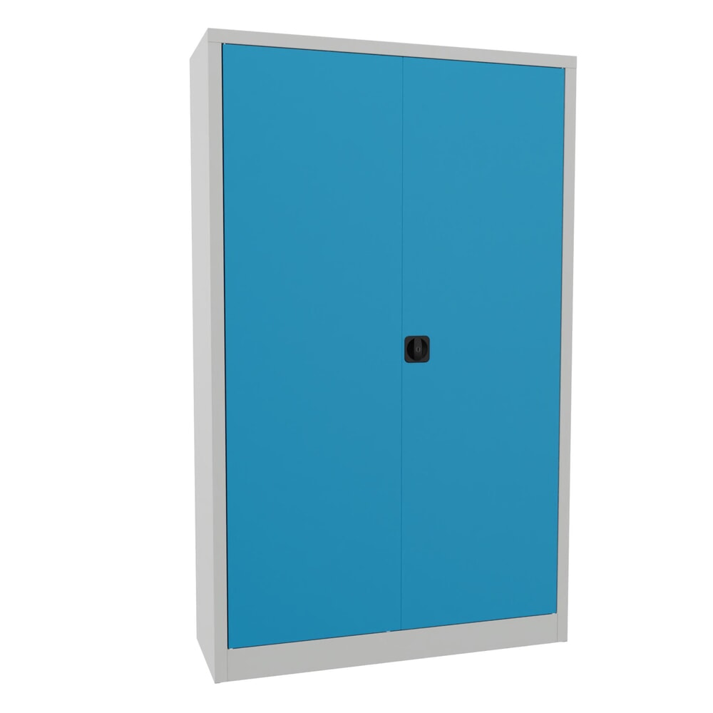 Produktabbildung Nr. 1: Grote draaideurkast PAVOY, 4 legborden, hxbxd 1.950 x 1.200 x 400 mm, lichtblauw, lichtgrijs