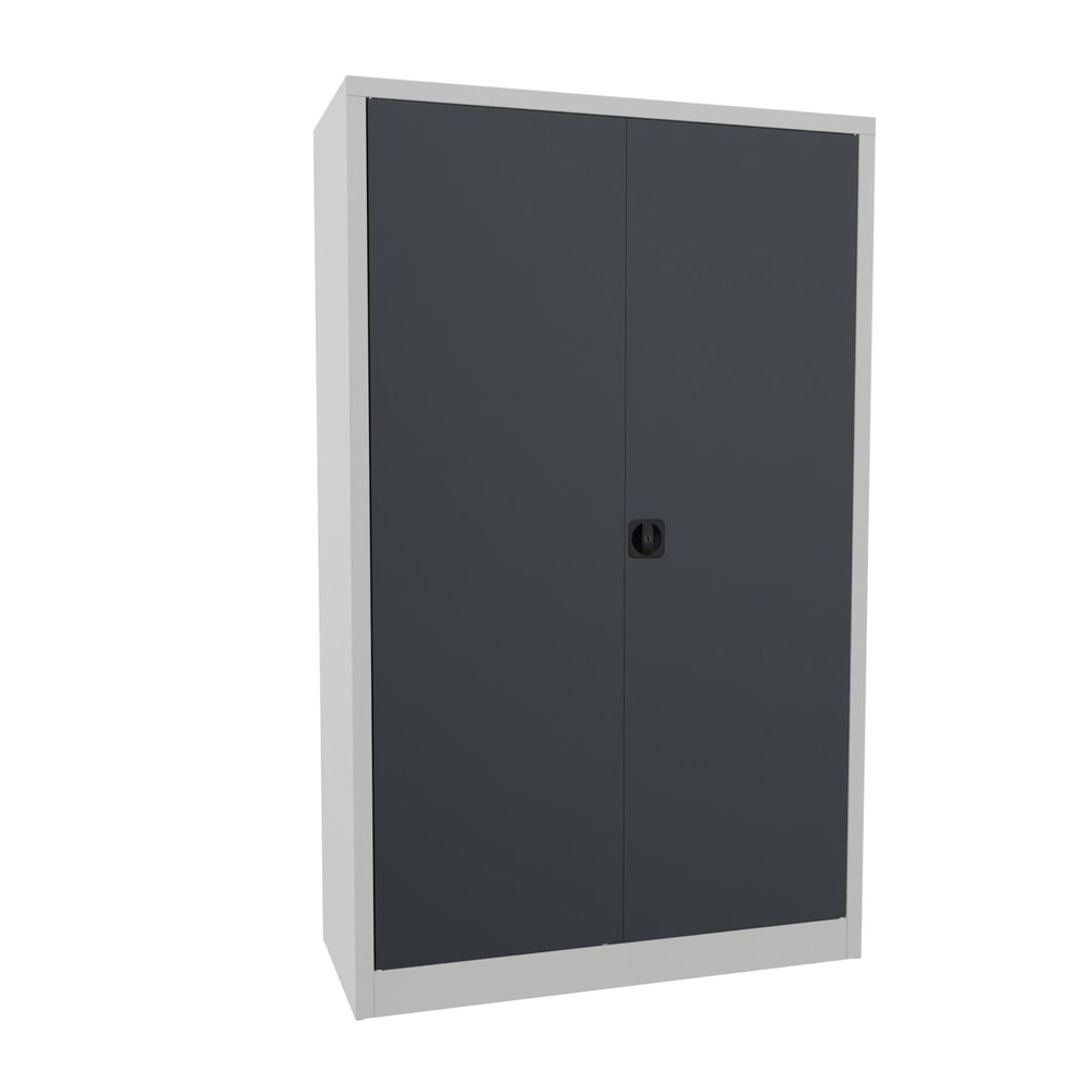 Produktabbildung Nr. 1: Grote draaideurkast PAVOY, 4 legborden, hxbxd 1.950 x 1.200 x 500 mm, antracietgrijs, lichtgrijs