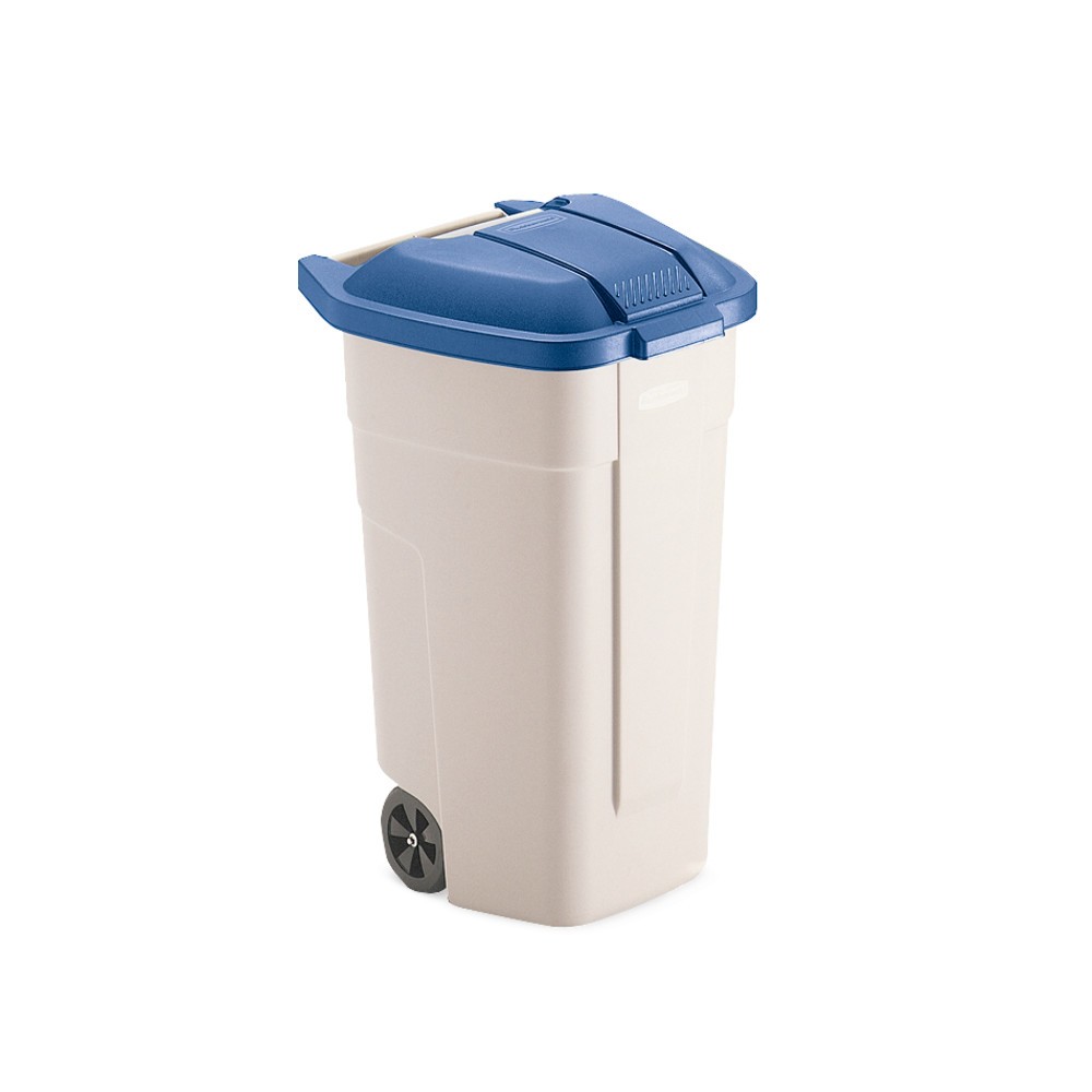 Produktabbildung Nr. 2: Grote vuilnisbak Rubbermaid®, 100 liter, met wielen, deksel blauw