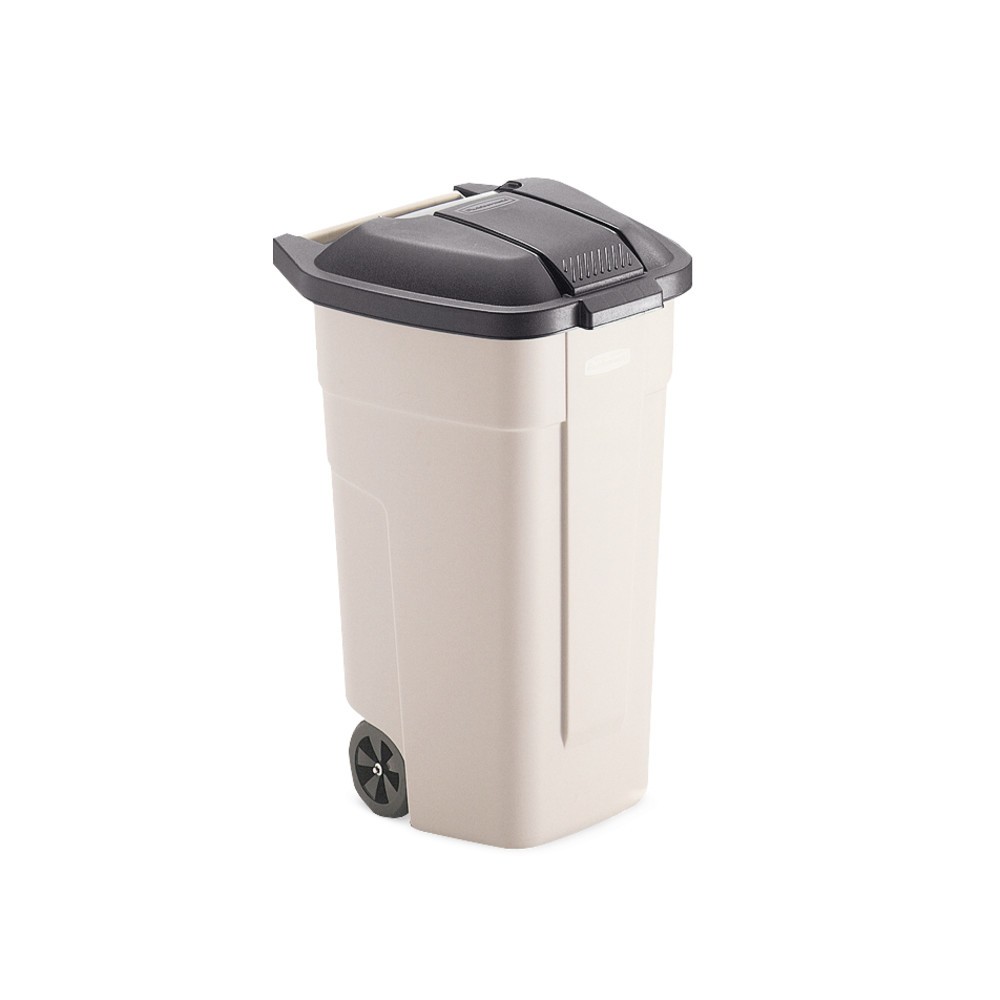 Produktabbildung Nr. 2: Grote vuilnisbak Rubbermaid®, 100 liter, met wielen, deksel zwart