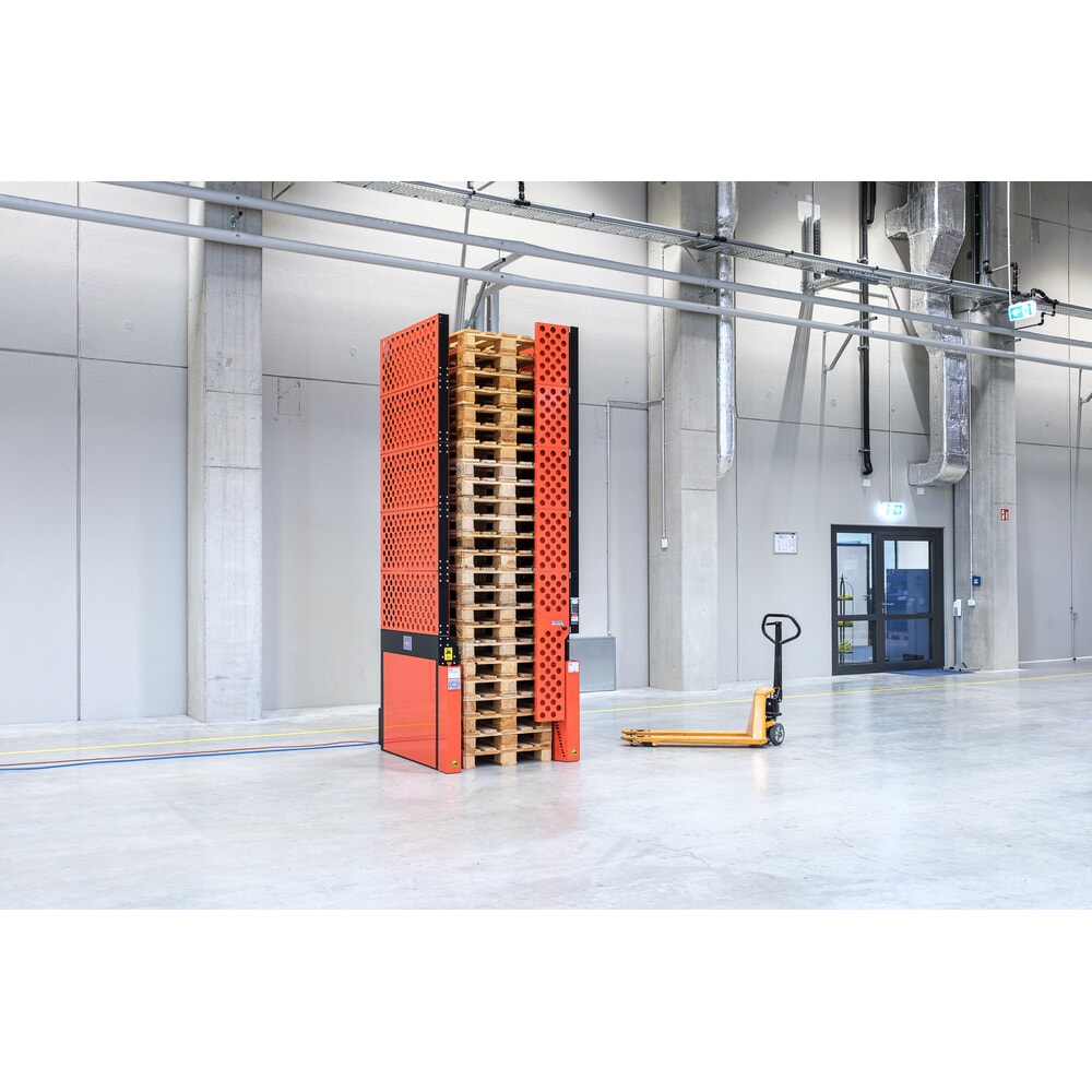 Hagenauer+Denk palletmagazijn PalServer elektrische, 24 pallets, BxL 1200 x 1200 mm Product afbeelding: Hagenauer+Denk palletmagazijn PalServer elektrische, 24 pallets, BxL 1200 x 1200 mm