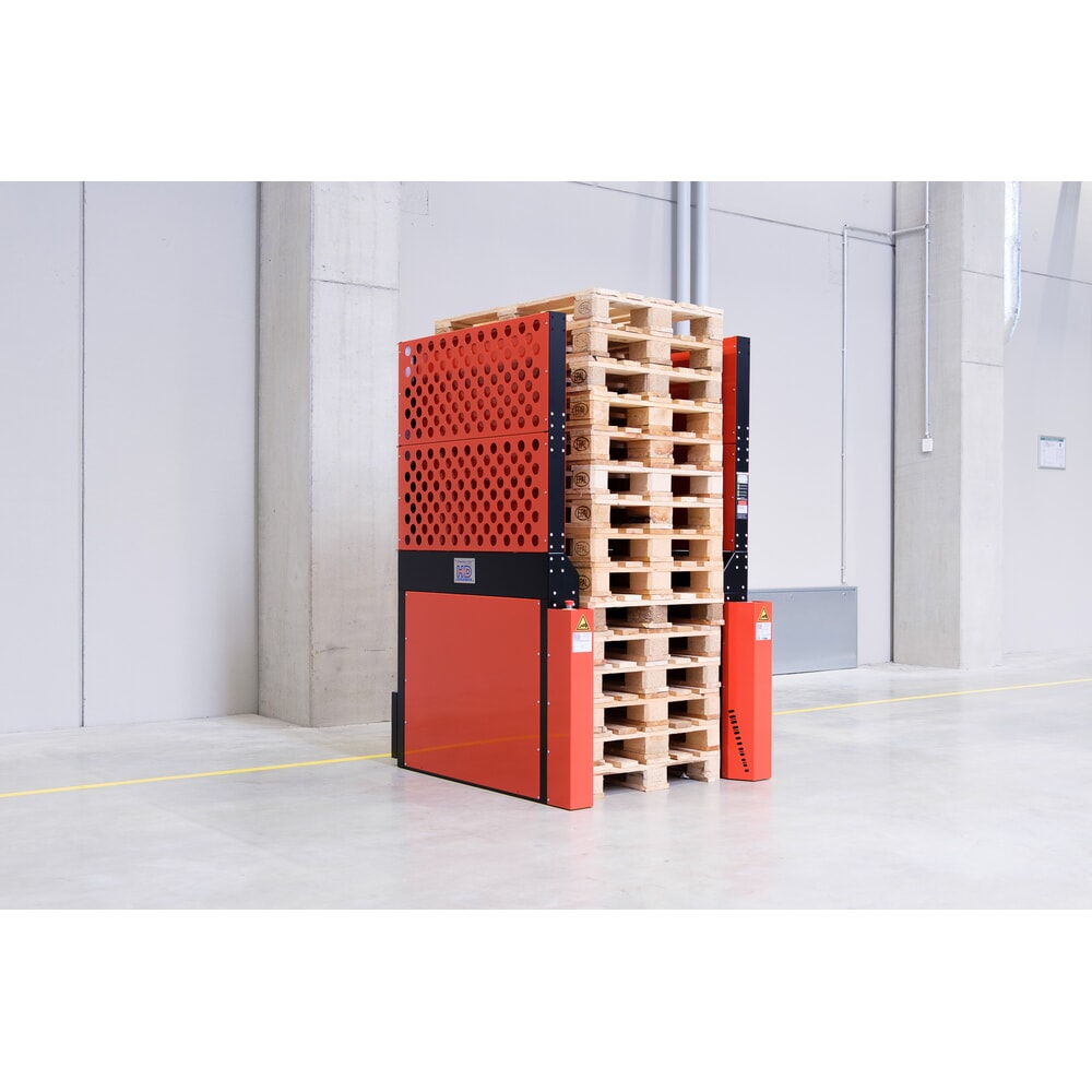 Hagenauer+Denk palletmagazijn PalServer Universal, 15 pallets, BxL 1000 x 1200 mm, bloedoranje Product afbeelding: Hagenauer+Denk palletmagazijn PalServer Universal, 15 pallets, BxL 1000 x 1200 mm, bloedoranje