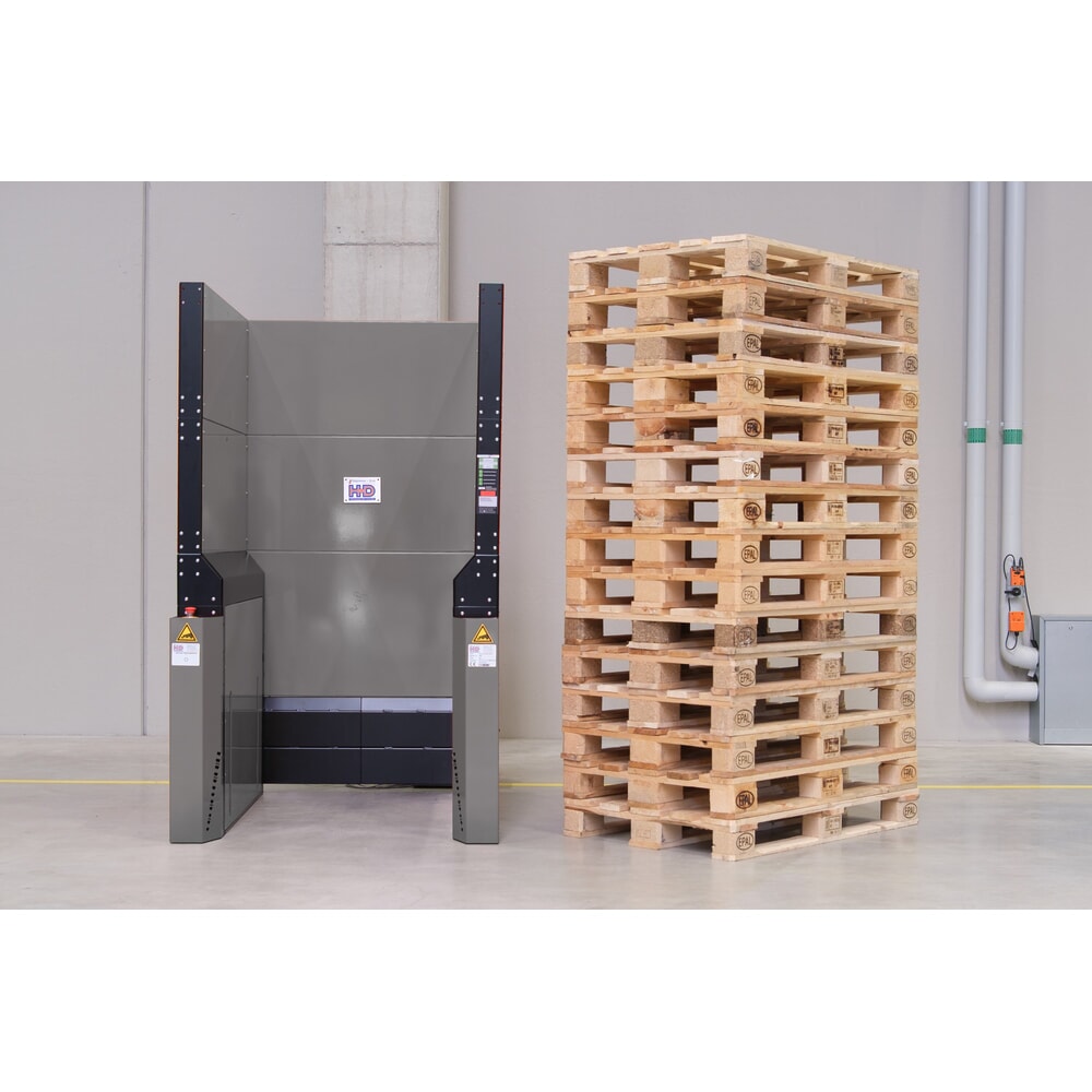Illustration du produit: Magasin à palettes Hagenauer+Denk PalServer Universal, 15 palettes, BxL 800 x 1200 mm, acier inoxydable