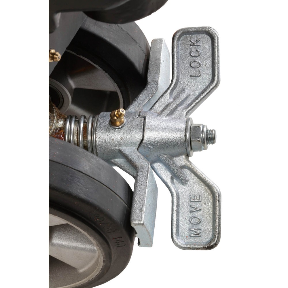 Product afbeelding: Vastzetrem voor Jungheinrich handtranspallet AM 22 + AMW 22 + AMW 22p, voor stuurwielen van massief rubber