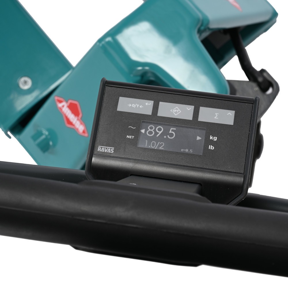 Produktabbildung Nr. 6: Handtranspallet met weegschaal Ameise® PTM 2.0 Scale met display aan de disselkop, draagvermogen 2.000 kg, tandemwielen