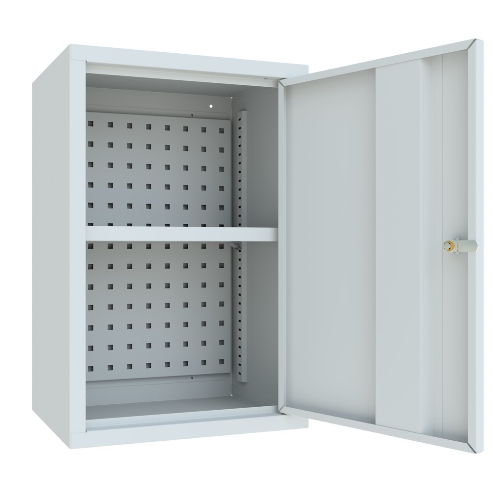 Produktabbildung Nr. 3: Hangkast PAVOY, hxbxd 600 x 400 x 300 mm, geperforeerde achterwand, lichtgrijs, lichtgrijs