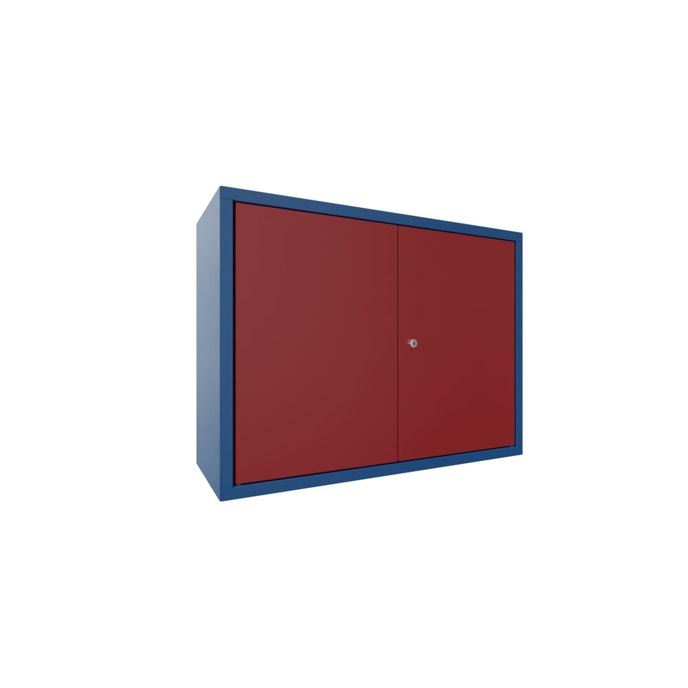 Produktabbildung Nr. 1: Hangkast PAVOY, hxbxd 600 x 800 x 300 mm, robijnrood, gentiaanblauw