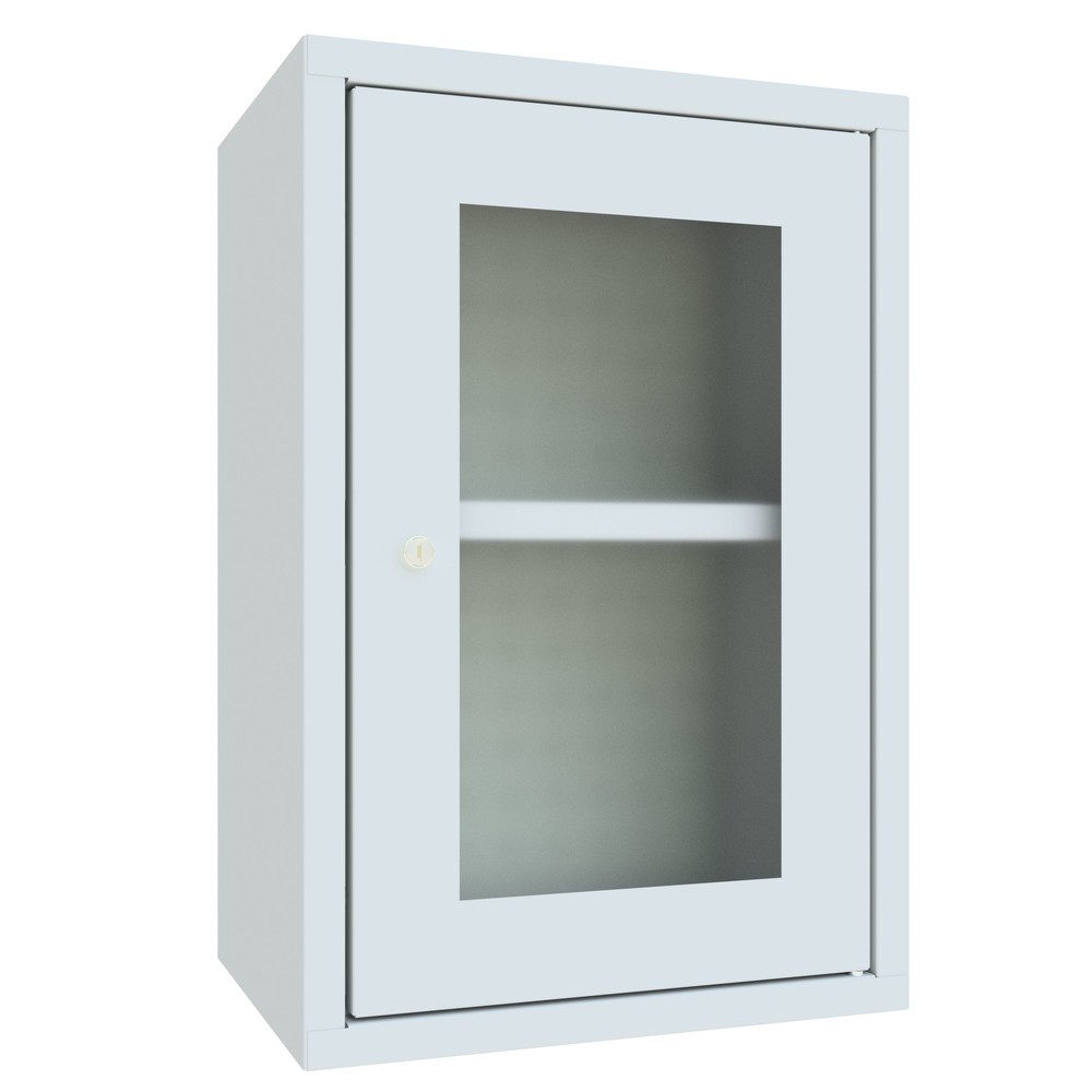 Produktabbildung Nr. 2: Hangkast PAVOY met kijkvenster, hxbxd 600 x 400 x 300 mm, geperforeerde achterwand, lichtgrijs, lichtgrijs