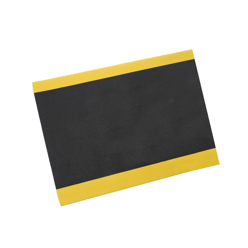 Produktabbildung Nr. 1: Tapis anti-fatigue HEMMDAL ErgoSoft Classic, texturé, monocouche, LxL 900 x 1 200 mm, noir/jaune