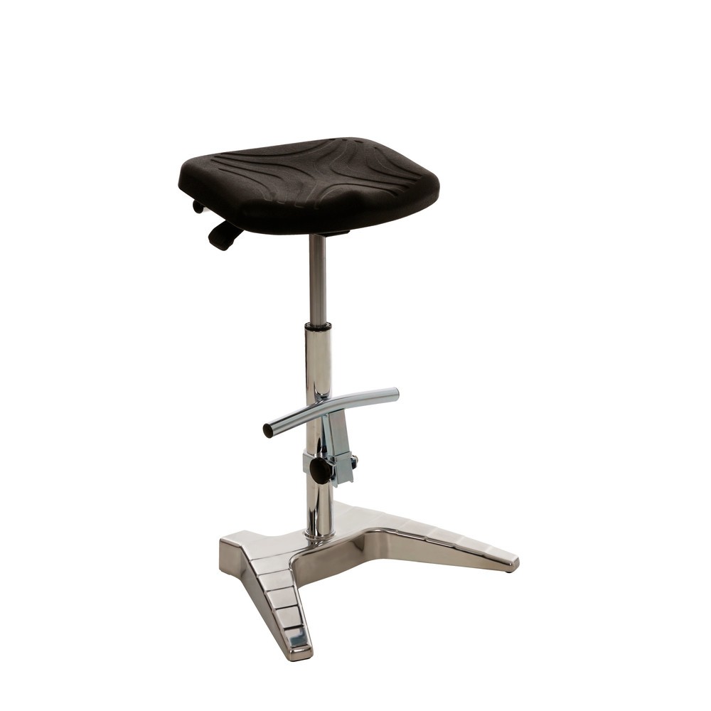 Produktabbildung Nr. 2: Tabouret assis-debout XXL HEMMDAL, siège PU extra-large + poignée, hauteur d'assise 700-880 mm, repose-pieds